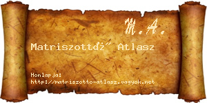 Matriszottó Atlasz névjegykártya